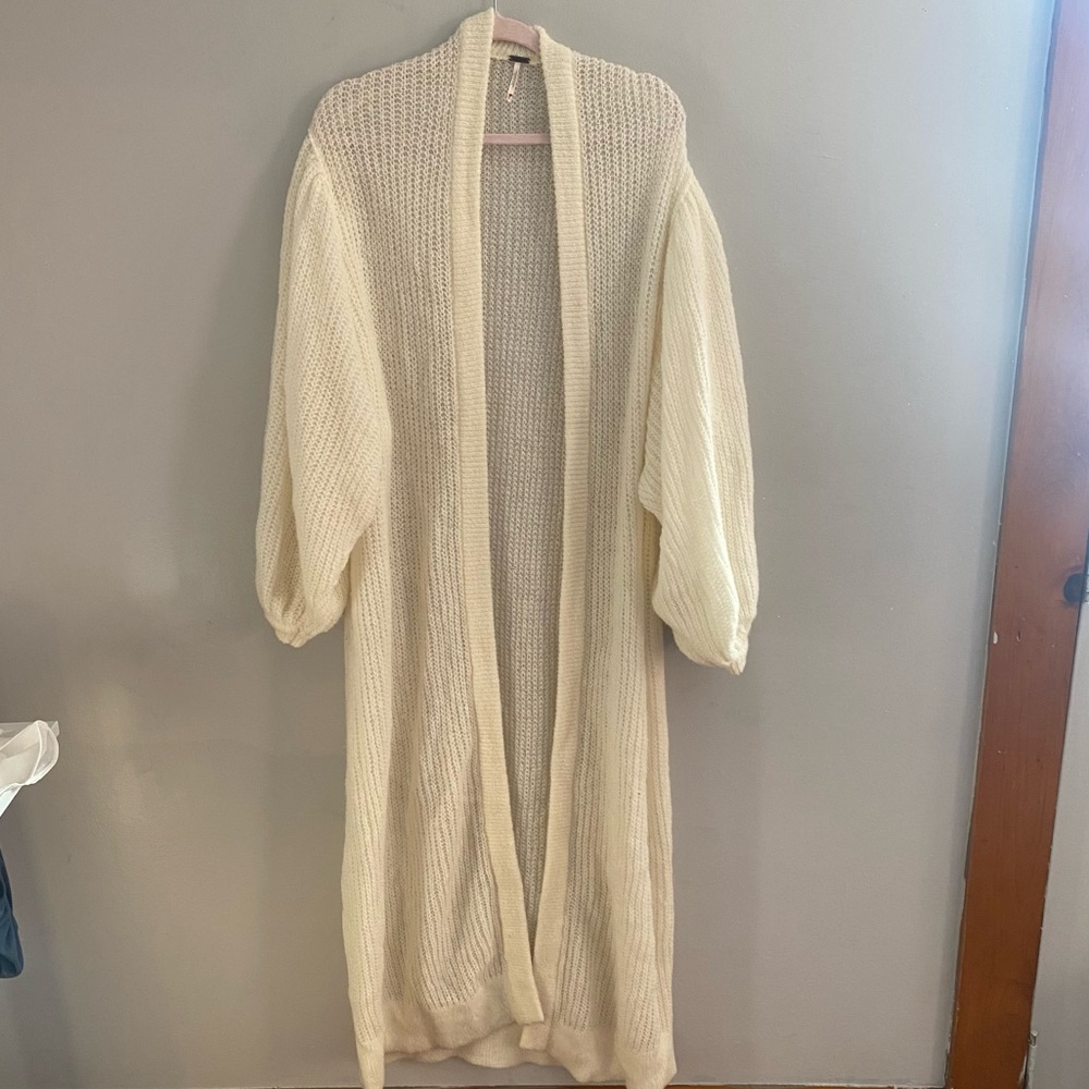 Free People Floor Length Duster Cardigan XS